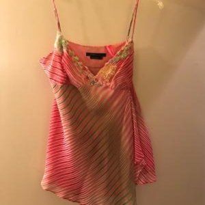 BCBG Tank blouse - pink striped design
